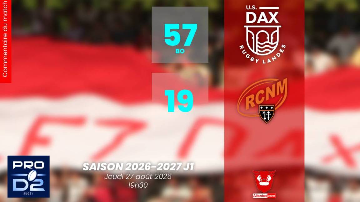PROD2 2026-2027 J1 : DAX - NARBONNE