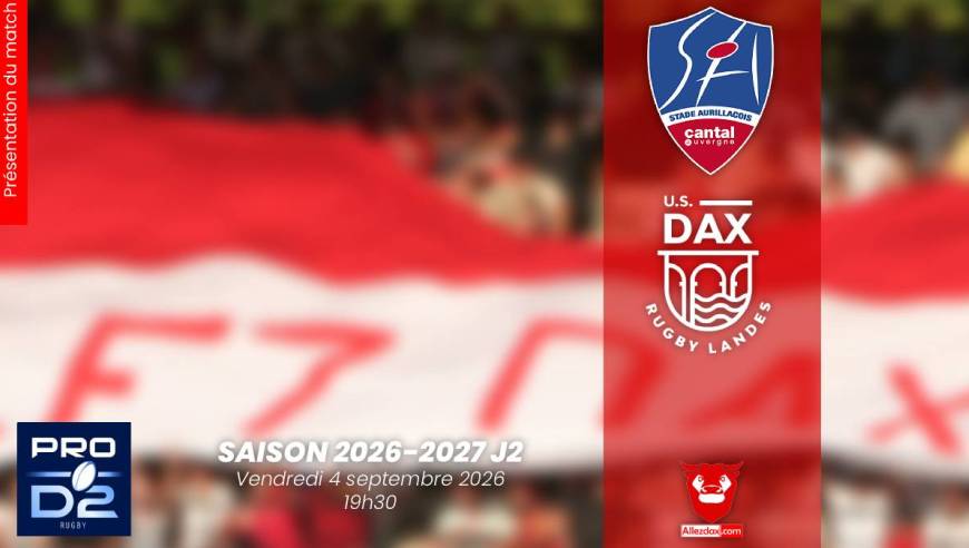 PROD2 2026-2027 J2 : AURILLAC - DAX